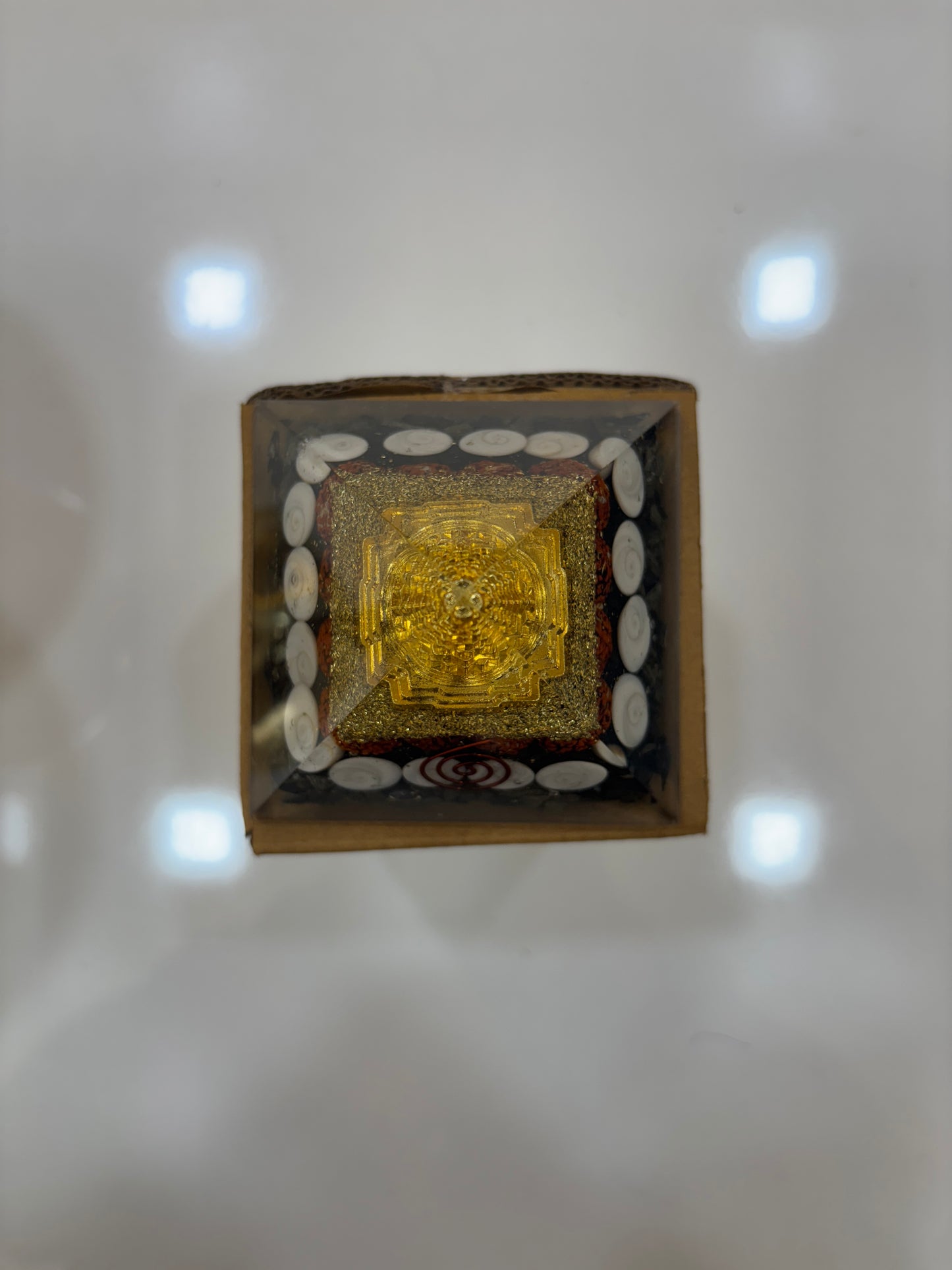 Pyrite Shree Yantra Lakshmi Pyramid- Manifest Financial Growth and Power