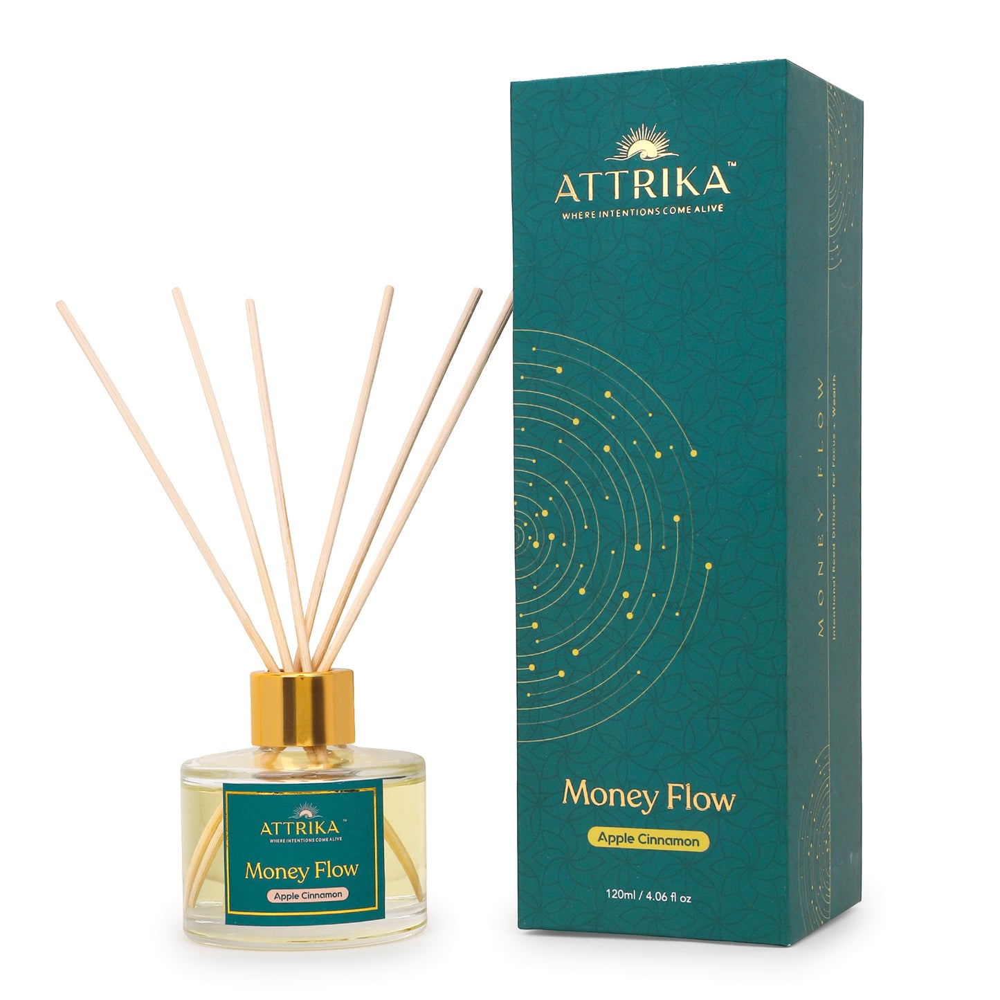 Attrika's Money Flow Reed Diffuser + Divine Love Candle Combo