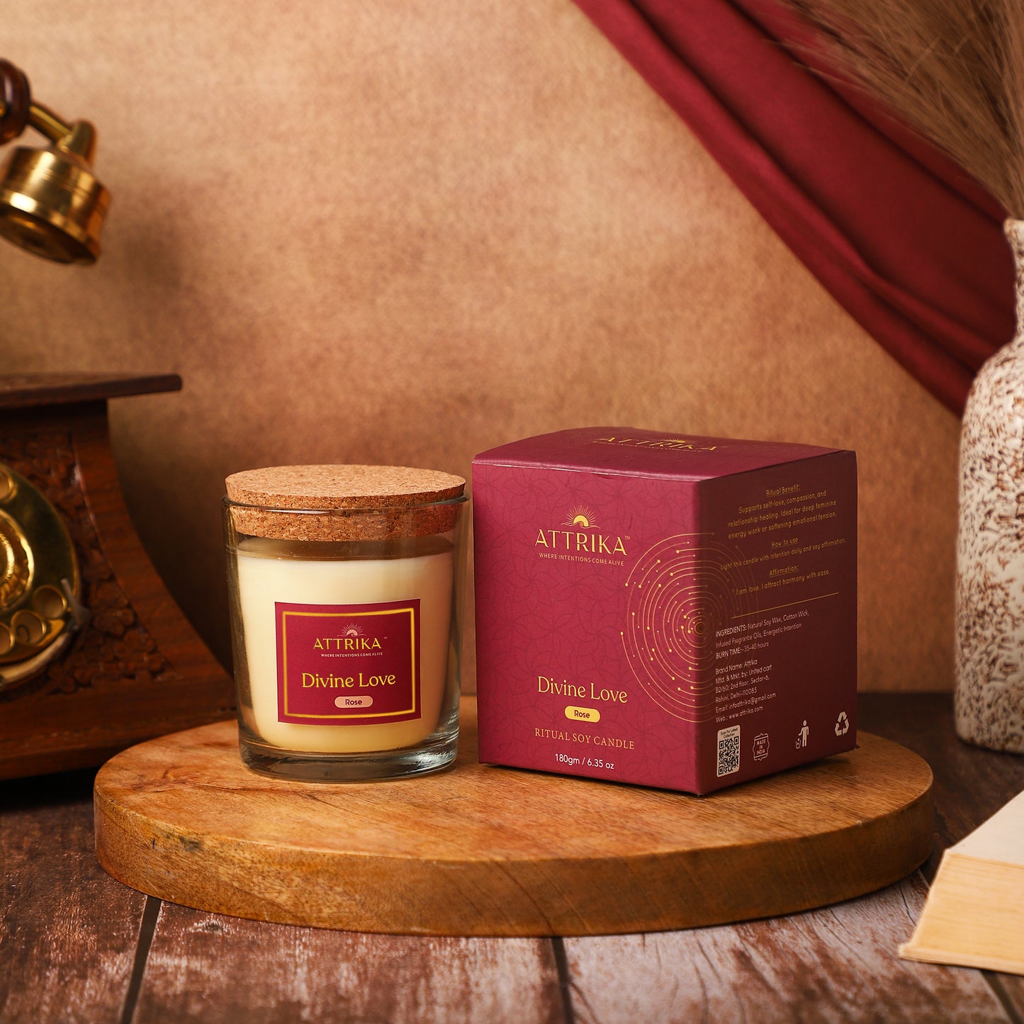 Attrika’s Divine Love Candle + Reed Diffuser Combo