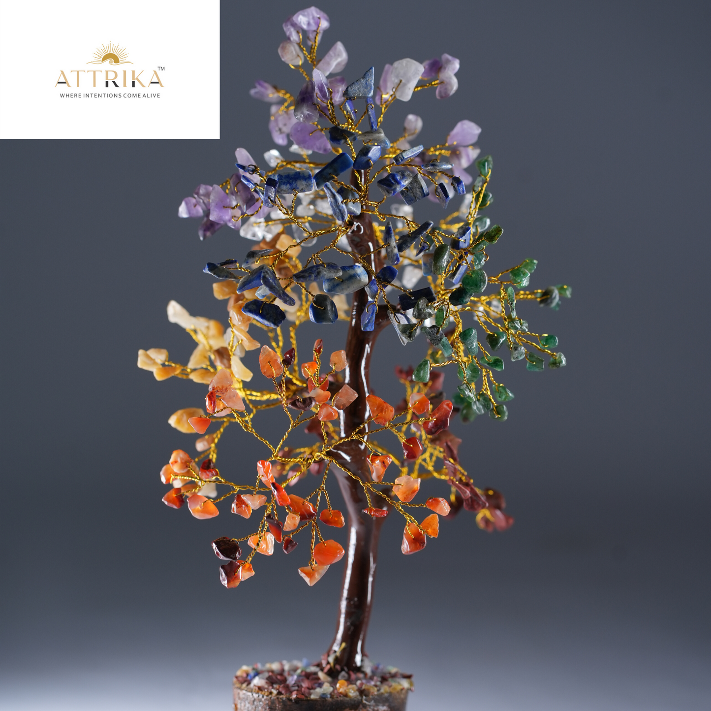 Seven Chakra Crystal Tree with 300 Beads – Manifest Balance & Positive Energy