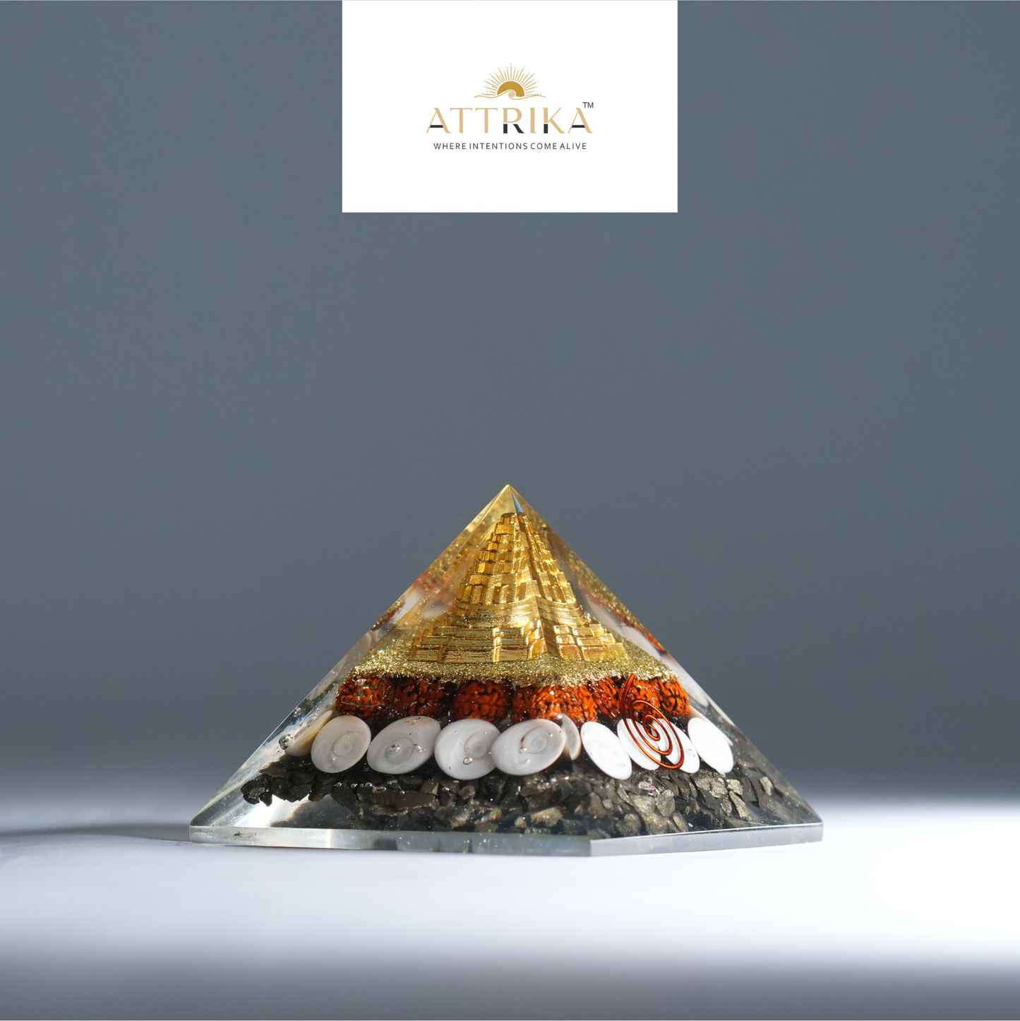 Pyrite Shree Yantra Lakshmi Pyramid- Manifest Financial Growth and Power