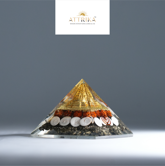 Pyrite Shree Yantra Lakshmi Pyramid- Manifest Financial Growth and Power