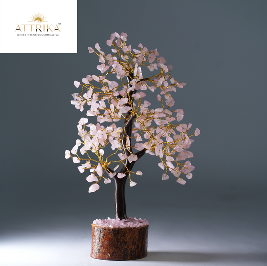 Rose Quartz Crystal Tree with 300 Beads – Manifest Love & Harmony