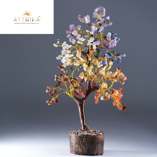 Seven Chakra Crystal Tree with 300 Beads – Manifest Balance & Positive Energy