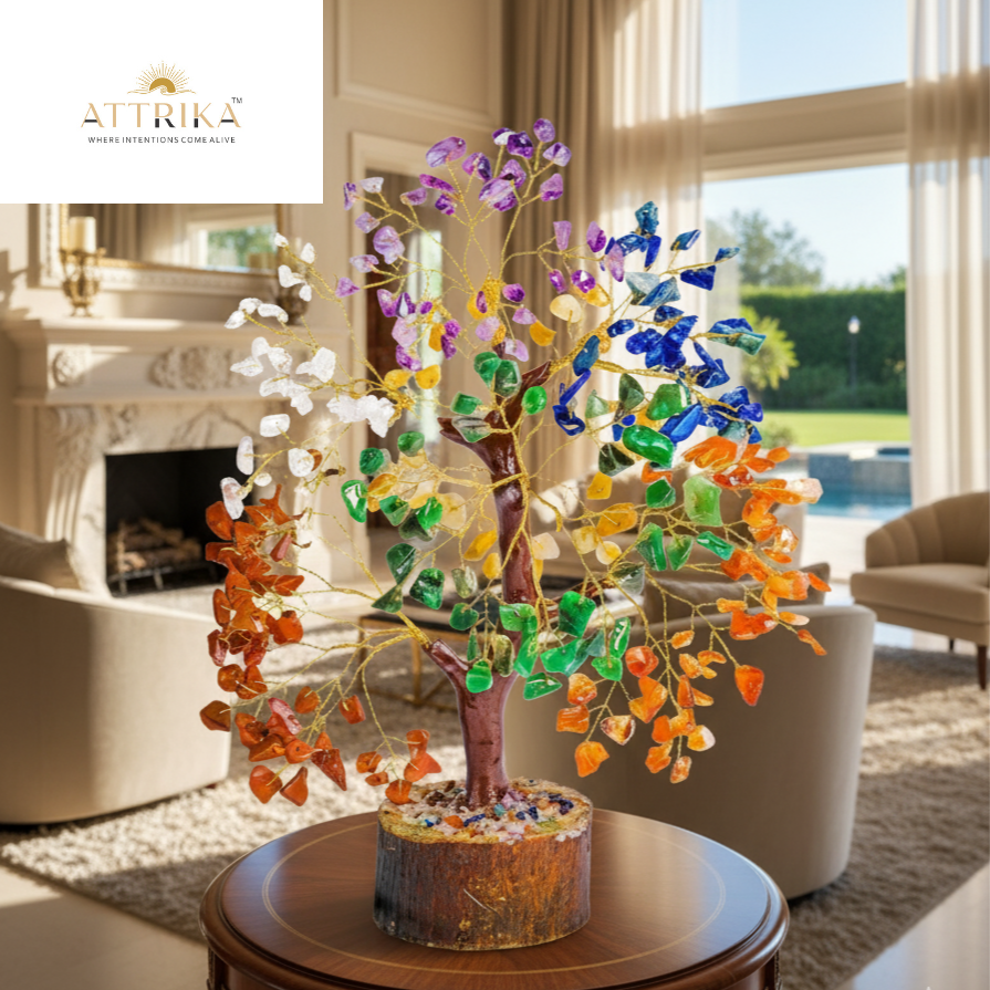 Seven Chakra Crystal Tree with 300 Beads – Manifest Balance & Positive Energy